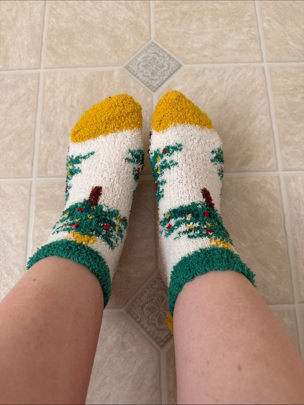 Fuzzy Christmas Socks